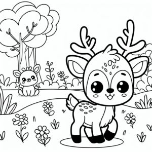 coloring_page_Animals_Deer Deer