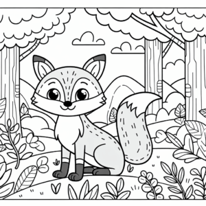 coloring_page_Animals_Fox Fox
