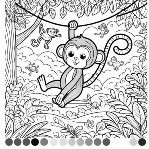 coloring_page_Animals_Monkey Monkey