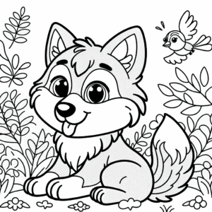 coloring_page_Animals_Wolf Wolf