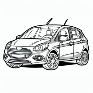 coloring_page_Cars_Hatchback Hatchback