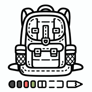 coloring_page_Clothing_Backpack Backpack