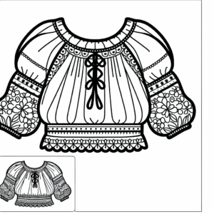 coloring_page_Clothing_Blouse Blouse