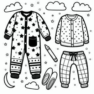 coloring_page_Clothing_Pajamas Pajamas
