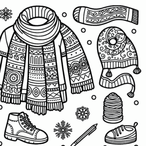 coloring_page_Clothing_Scarf Scarf