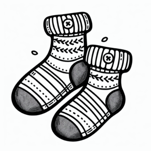coloring_page_Clothing_Socks Socks