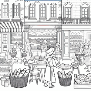 coloring_page_Community_Bakery Bakery