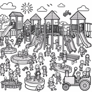 coloring_page_Community_Playground Playground