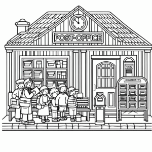 coloring_page_Community_Postoffice Postoffice