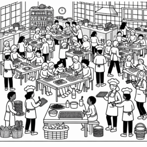 coloring_page_Community_Restaurant Restaurant