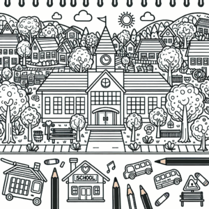 coloring_page_Community_School School