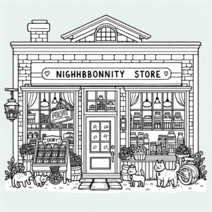 coloring_page_Community_Store Store