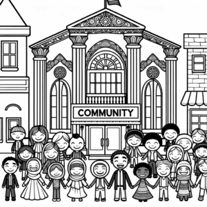 coloring_page_Community_Theater Theater