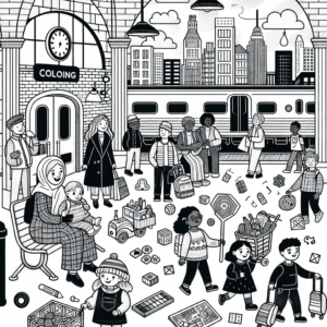 coloring_page_Community_Trainstation Trainstation
