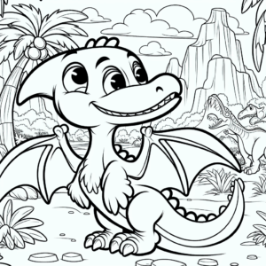 coloring_page_Dinosaurs_Pterodactyl Pterodactyl