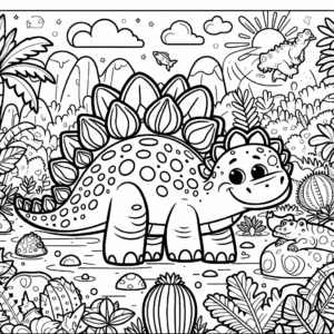 coloring_page_Dinosaurs_Stegosaurus Stegosaurus