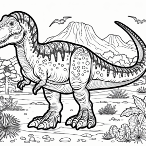 coloring_page_Dinosaurs_Therizinosaurus Therizinosaurus