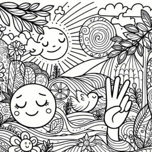 coloring_page_Emotions_Peaceful Peaceful