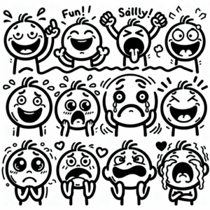 coloring_page_Emotions_Silly Silly