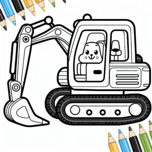 coloring_page_Excavator Excavator