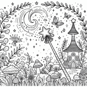 coloring_page_Fairyland_Wand Wand