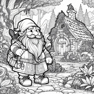 coloring_page_Fantasy_Dwarf Dwarf