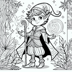 coloring_page_Fantasy_Elf Elf