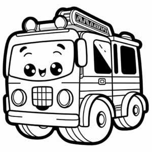 coloring_page_Fire-truck Fire-truck