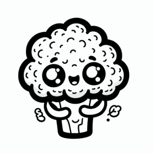 coloring_page_Food_Broccoli Broccoli