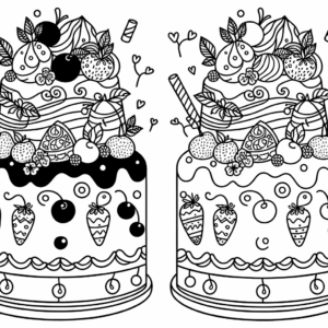 coloring_page_Food_Cake Cake