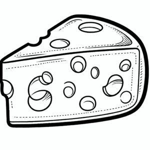 coloring_page_Food_Cheese Cheese