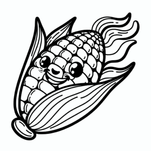 coloring_page_Food_Corn Corn