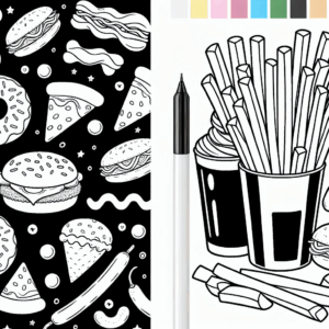 coloring_page_Food_Fries Fries