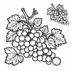 coloring_page_Food_Grapes Grapes