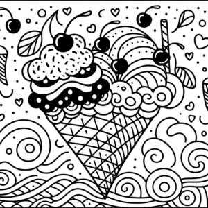 coloring_page_Food_Icecream Icecream