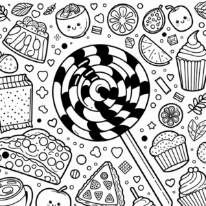 coloring_page_Food_Lollipop Lollipop