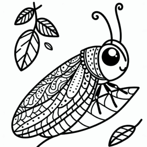 coloring_page_Insects_Leafhopper Leafhopper