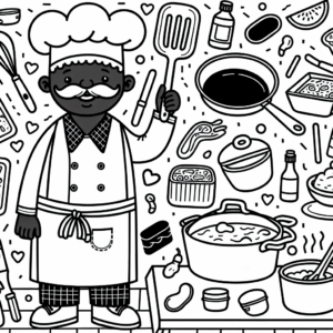 coloring_page_Jobs_Chef Chef