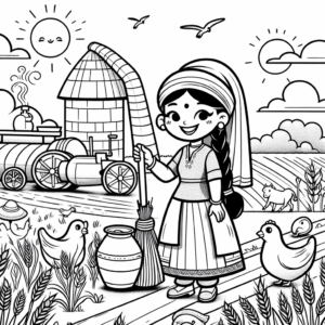 coloring_page_Jobs_Farmer Farmer