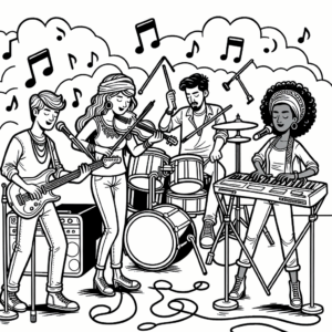 coloring_page_Music_Band Band