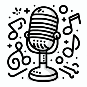 coloring_page_Music_Microphone Microphone