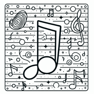 coloring_page_Music_Note Note