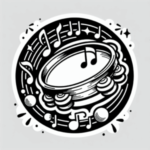 coloring_page_Music_Tambourine Tambourine