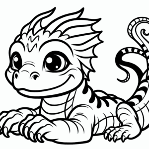 coloring_page_Mythical_Basilisk Basilisk