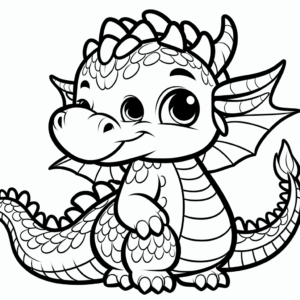 coloring_page_Mythical_Dragon Dragon