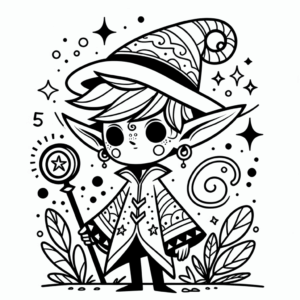 coloring_page_Mythical_Elf Elf