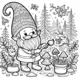 coloring_page_Mythical_Gnome Gnome