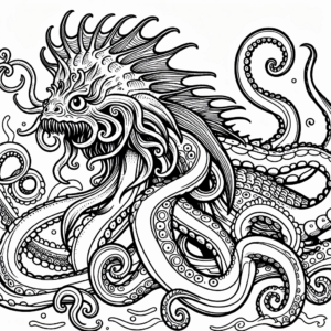 coloring_page_Mythical_Kraken Kraken