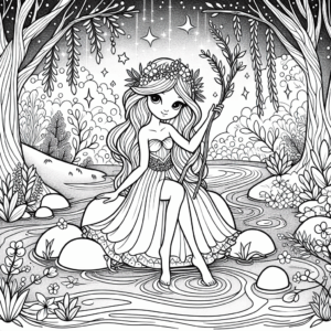 coloring_page_Mythical_Nymph Nymph