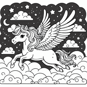 coloring_page_Mythical_Pegasus Pegasus